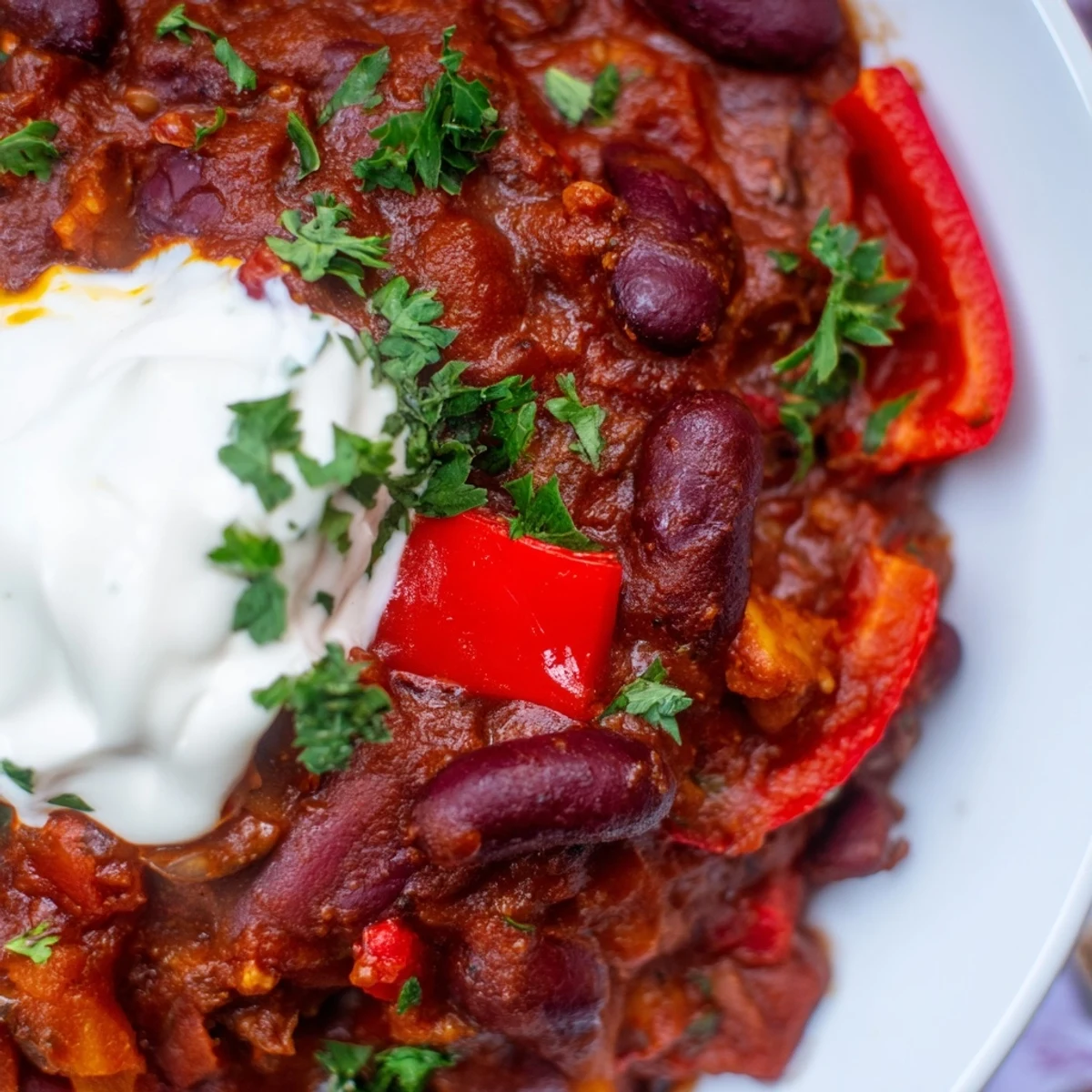 Chilli Mushroom Con Carne served in a rustic bowl alongside warm tortilla chips, perfect for a cozy weeknight dinner.