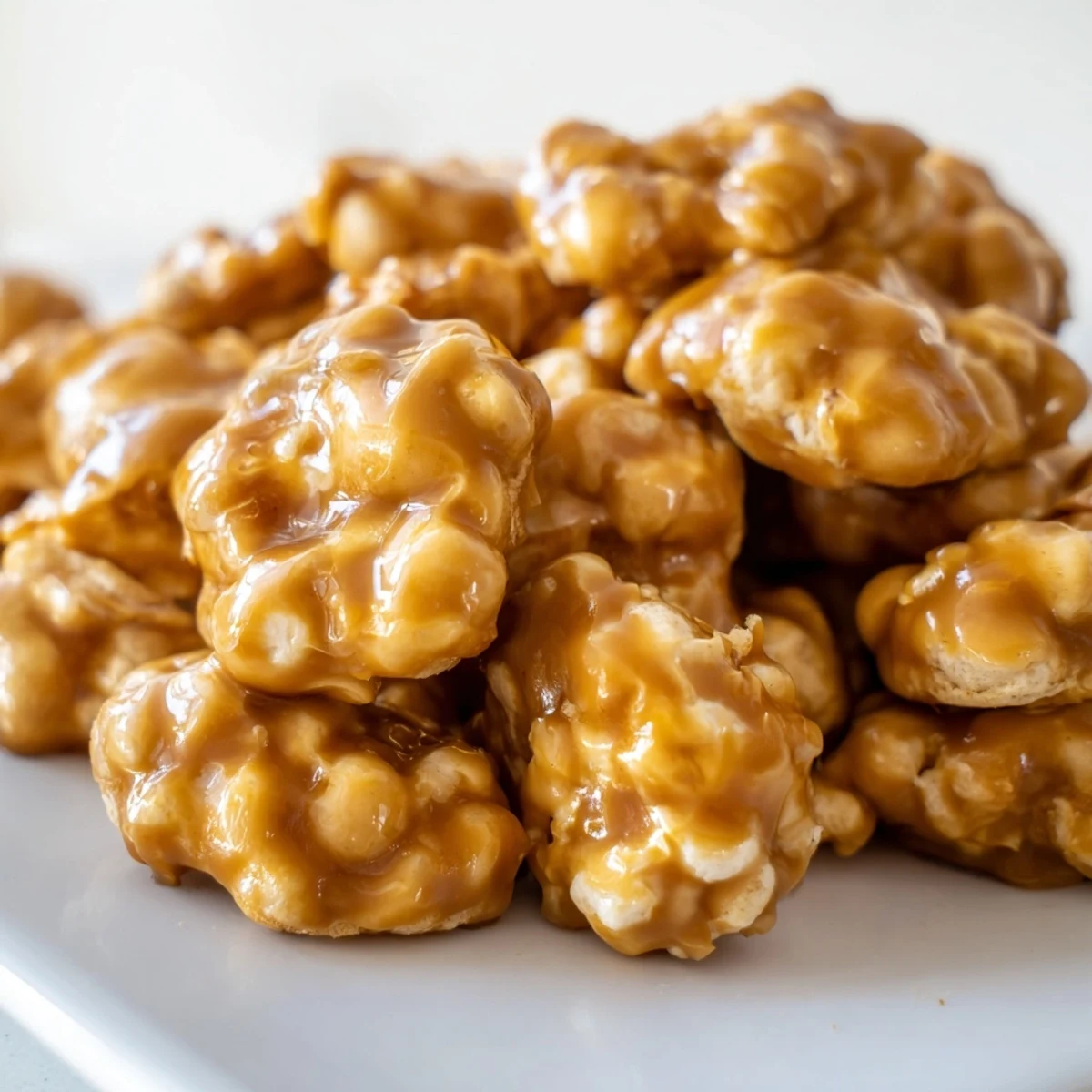 Buttery sweet caramel crunch oyster crackers cooling on a parchment lined baking sheet