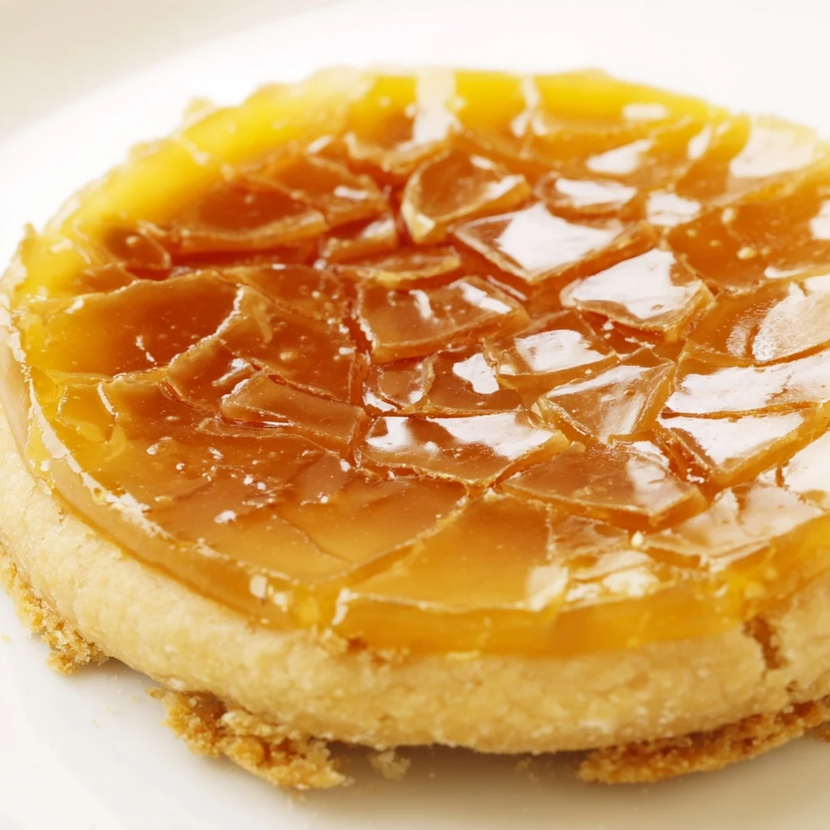 Buttery shortbase cookies topped with vanilla custard and torched sugar for classic creme brulee flavor