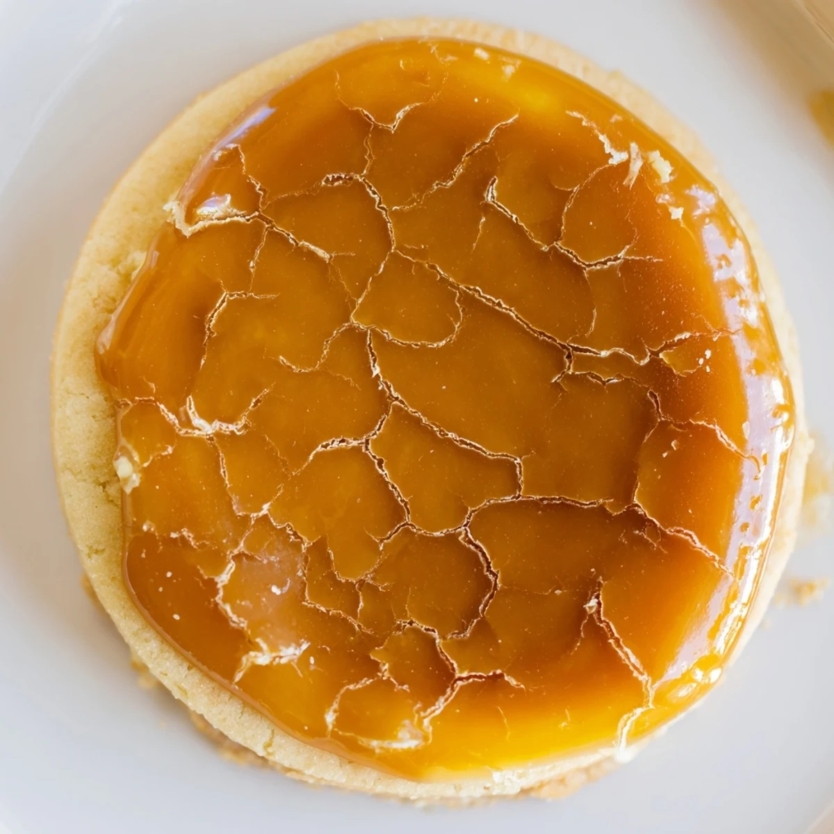 French-inspired creme brulee shortbread cookies feature creamy custard centers and shattered caramelized sugar topping