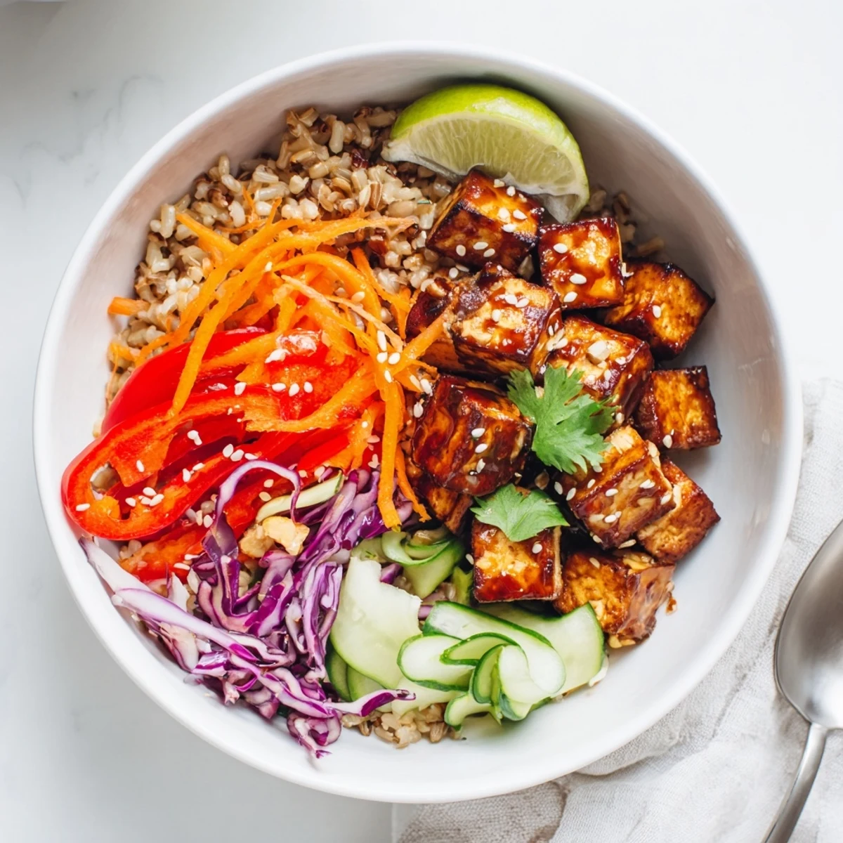 Spicy Tofu Grain Bowl