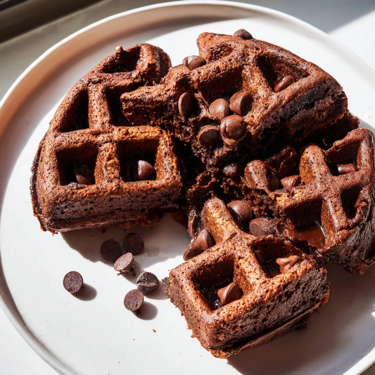 Fudgy Brownie Waffles
