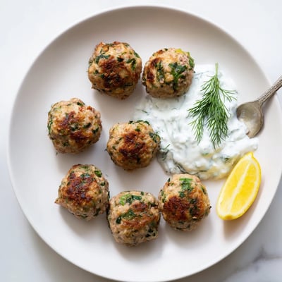 Greek Turkey Meatballs With Tzatziki