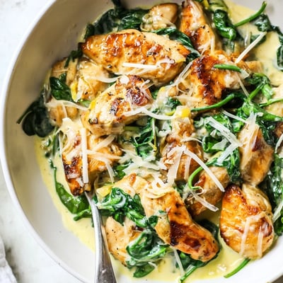 Lemon Parmesan Spinach Chicken